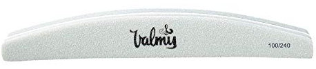 Lima de Uñas Profesional Valmy – Herramienta de Manicura y Pedicura para el Cuidado de Uñas Naturales y Acrílicas, Tipo Half-Moon (180/240, Paquete de 10)