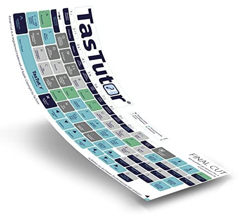 TasTutor Tastatur Aufkleber für Final Cut Pro | Tastaturaufkleber deutsch für Windows und MAC, Tastaturbefehle für Keyboard und Computer, Shortcuts für Laptop, Tastatur-Sticker für Controller