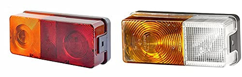 Hella 2SD 002 582-011 Heckleuchte - links & 2BE 002 582-031 Blinkleuchte - 12V - Anbau - links/rechts