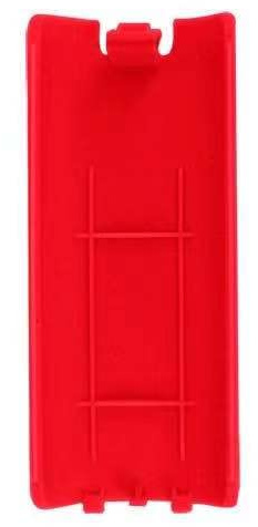 Lot de 2 coques de protection arrière de batterie de rechange pour manette Nintendo Wii (rouge)