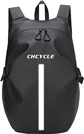 Sac à dos réfléchissant imperméable de grande capacité pour casque de moto, Noir, Taille Unique