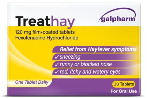 Galpharm Treathay Hayfever Relief Fexofenadine, 30 Count (Pack of 1)