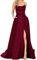 HAHAEMMA Damen Elegant Lange Ballkleider mit Taschen Satin A-Linie Backless Hochzeitskleid Abendkleider Sexy Neckholder Spaghetti Brautkleid Kleider Lang Prinzessin Brautjungfer Kleid (WR-S)