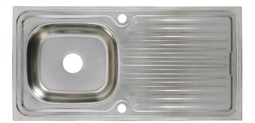 Edelstahlspüle Eckig Campingspüle 76 x 43,5 cm Edelstahlspüle Einbauspüle Aufbauspüle Spülbecken Spüle Küchenspüle