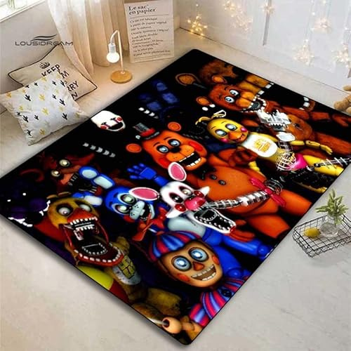 YZGAH FNAF Anime Carpet for Bedroom Decoration Mat for Living Room Home Living Room F4095 120X180Cm