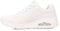 Skechers Damen UNO Highlight Love Sneaker, Duraleather WHI mit Herzmuster, Weiß, 38 EU