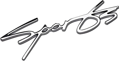 1 Packung Metall Auto Sport Aufkleber, 3D Premium Auto Side Fender Heck Trunk Aufkleber Logo Badge Decals Auto Sport Embleme Universal für alle Autos (Silber) (Silber)