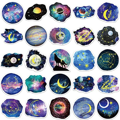 Wzxhew Planet Aufkleber Dekoration Koffer Motorrad Notizbuch Wasserdicht Aufkleber Skateboard Aufkleber Buch (Schwarz, Einheitsgröße)