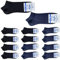 Infinity - 12 Paia Calze Fantasmini Uomo Donna, Calze Filo di Scozia Uomo Corte in Puro Cotone Elasticizzato, Calzini Donna Estivi, Calzini Invisibili Corti 100% Made in Italy (Nero e Blu, 39-42)