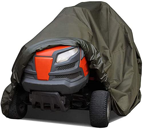 HOMDECR Rasenmäher Abdeckplane Abdeckhaube Abdeckung Für Rasentraktor 210D Polysterfasern Wasserdicht UV-Schutz Schutzhülle Garage Staubschutz Wetterschutz Cover Hülle Für Rasenmäher (XS,Grün)