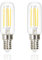 GBLY 2er pack E14 LED Kaltweiß Glühbirnen Vintage - T25 LED Leuchtmittel Lampe 6000K Birnen 4W Energiesparlampe Light Bulbs Edison Glühlampen Filament Dunstabzugshaube Glas 360° Abstrahlwinkel