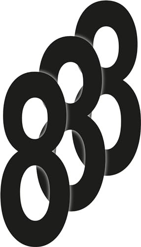 St Helens Home Garden Wheelie Bin Self Adhesive Waterproof Number Sticker Transfer Vinyl pack of 3 Black (8)