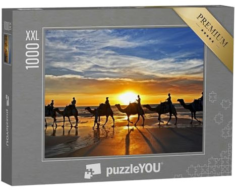 Puzzle 1000 Teile XXL „Broome Strand Kameltour“ – aus der Puzzle-Kollektion Australien