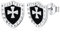 Ohrstecker Silber 925 Herren Wikinger Ohrstecker Wikinger Herren Damen Wikinger Rune Ohrstecker Schwarze Wikinger Ohrringe für Männer Herren Damen