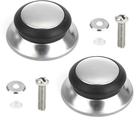 2 Pezzi Coperchio Universale Pomello Pentola Pomelli per Coperchi Pentole Ricambi Coperchi Coperchio A Pressione Lagostina Manico con Viti, per Cucina Manopole Coperchio