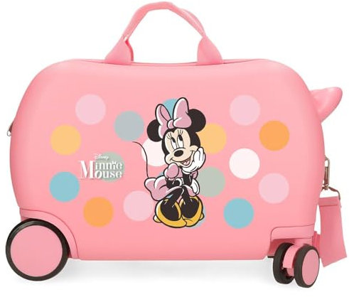 Disney Minnie Coquette-Gepäck – Gepäck für Kinder, Mädchen, Coquette-Handgepäck mit seitlichem Zahlenschloss und 4 Rädern ist aus ABS, einem stabilen und leichten Material.