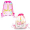 LuLiyLdJ Einhorn Turnbeutel Sportbeutel - Rucksack Stofftasche Bag, Beutel, Stoffbeutel Damen & Herren, Kinder Gym Sack zum bemalen, 2 Stück