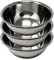 SDMAX Stainless Steel Mixing Bowl for Salad, Baking, Food Storage, Round Shape, Modern Design, Durable, Easy to Clean, Multipurpose, Dishwasher Safe, Set of 3 (26 cm)