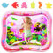 Grand Bébé Tapis Eau Eveil AUCRSOZK 95x76cm Gonflable Tapis Jeu D'Eau Jouets pour Bébé de 3 6 9 Mois Sensoriel Tummy Time Water Mat Deveil Tapi D'Eau pour Bébés Noël Cadeaux (Rose)