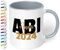 True Statements Abitur Geschenk personalisiert: Tasse „ABI Wunsch-Name Wunsch-Jahr“ - Geschenke zum Abitur, Abschluss-Geschenk zur bestandenen Prüfung -330ml, Keramik (Grau)