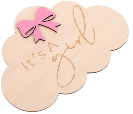 TOYANDONA Geburtsanzeige Holzschild Wolkenform Personalisierte Namensschilder Für Neugeborene Erinnerungsstück Für Babypartys Und Fotos Milestone Photo Prop