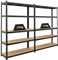 PROREGAL Mega Deal | 2X Schwerlastregal Ragnar | HxBxT 180x120x40cm | Fachlast 175kg | Schwarz | Garagenregal Kellerregal Werkstattregal Lagerregal Steckregal