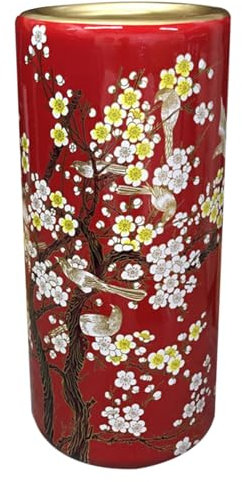 LFIEVO Keramischer Aufbewahrungs-Schirmständer Höhe 45cm Breite 20cm Multifunktionale Hochtemperatur-Brand Porte-Parapluie Mehrfarbige Home-Ornament-Vase