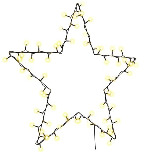 vidaXL Weihnachtsbeleuchtung Stern-Silhouette 80 LEDs Warmweiß