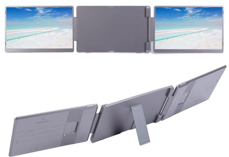 Estensore Schermo Laptop da 16, Monitor Portatile Triplo IPS HD 2,5K per Laptop, HDMI/Tipo C/USB A, Display con Supporto per W OS X, per Laptop da 12 A 18,5