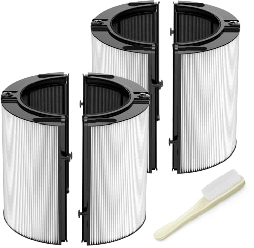 360° Kombi Glas Hepa + Kohlefilter für Dyson Luftreiniger TP07 TP10 PC1 | HP07 HP10 TP7A HP09 TP09 TP11 TP06 HP06 TP04 HP04 PH03 PH04 HP1 Lüfterfilter, 2-in-1 Ersatzfilter, #965432-01, 2 Stück