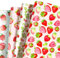 MORAINJAY 12 Bögen Erdbeer Geschenkpapier für Mädchen Geburtstag, Obst Motiv Geschenkpapier Kinder, Rosa Rot Geschenkverpackung für Party 68 x 50cm