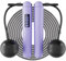 ACHDOFITS Skipping Ropes for Adults - 2 In 1 Tangle-Free Cordless Skipping Rope with Counter Large Ball-Weighted, Adjustable Steel Wire Jump Rope with LED Display, for Men Women Fitness and Workout