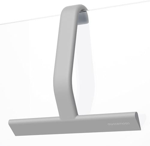dancemoon JustHang Tergivetro Doccia per Porta in Vetro, Silicone Monoblocco con Gancio Integrato, 25 cm, Grigio