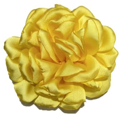 95 Mm Broches De Fleur De Pivoine Broches En Mousseline De Soie Broche De Fleur De Rose Pour La Fête De Mariage Pour Les Femmes Épinglettes Robe Costume Accessoires Bijoux Cadeaux (Jaune)