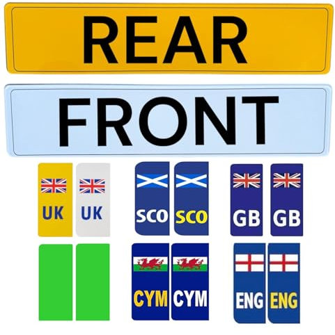 Printed Standard UK 2D I 3D Gel I 4D (3mm) Number Plates/Front/Rear/Pair For Cars, Trucks, Trailer