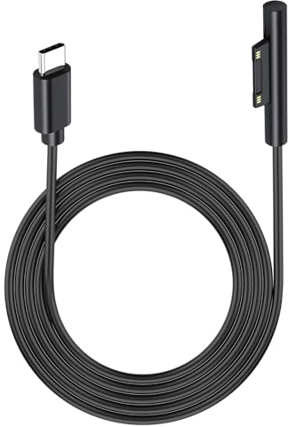 Surface USB-C Ladekabel Ladekabel 1.8M, Ladeadapter Typ C Kompatibel mit Microsoft Surface Ladekabel USB C Pro 3/4/5/6/7, Unterstützung für 15V/3A 45W PD-Schnellladung, Surface Zubehör