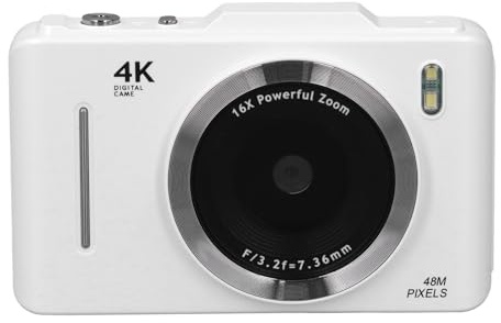 Generic Vintage Digital Camera, Anti -Shake 48MP Video Registrazione Video Portable Focus Camera per il Viaggio (32GB)