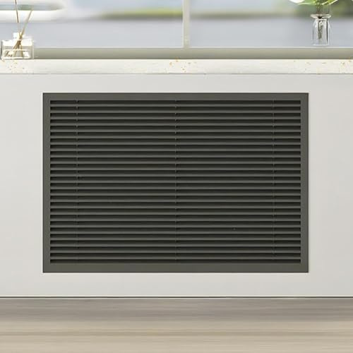 Radiator Covers for Home, Heater Cover Wall-Mounted, Aluminum Alloy Radiator Shelf, Louver Design, Suitable for Office, Living Room Wall Ducts(Gray,60*90cm/24*35in)