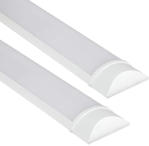 Body-Plus 2 PCs 6ft Led Batten Light - Extra Bright Led Tube Lights - Fluorescent Tube Light for Indoor or Outdoor, Garage, Home, etc. (6ft-60W-600LM)