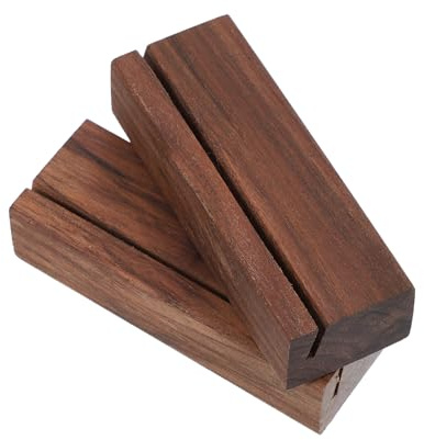 ORFOFE 2pcs Wooden Puzzle Box Lid Stand Holder with Universal Compatibility and Space-saving Design for Home Use Coffee Colour Puzzle Lid Upright Holder