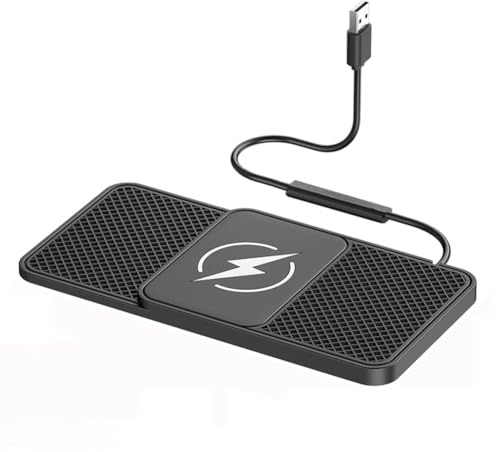 LXCMQL Car Wireless Charger Pad for Peugeot 3008/5008 2016-2021, 20W Fast Charger Type-C/USB Non-Slip Phone Charging Mat Dashboard Charger,B 30cm cable USB plug