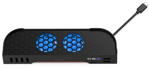 Mcnhbdgg Ventilador de Refrigeración para Switch 2 Consola, Base de Refrigeración Externa para Consola de Juegos, Ventilador de Disipación de con Ranura para Tarjeta y Luz RGB.