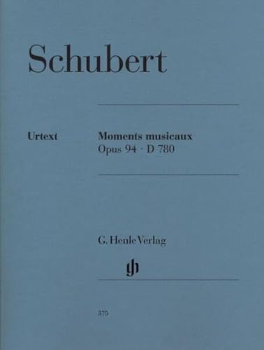 Moments musicaux op. 94 D 780. Klavier: Besetzung: Klavier zu zwei Händen (G. Henle Urtext-Ausgabe)