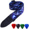 WOGOD Gitarrengurt, Gitarrengurt, blaues Licht, extent