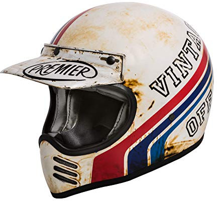 Premier HELM MX BTR 8 BM,WEISS/ROT/BLAU,S