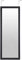 BD ART Miroir Rectangulaire Porte, Couleur Noir 36x126 cm