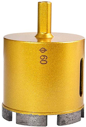 KATUR 60mm Dia Diamond Hole Saw Diamond Core Drill Bit, Masonry Hole Saw Porcelain Tile Hole Cutter for Marble, Glass, Slate, Ceramic, Granite, Quartz Gemstone