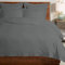 Pizuna Coton peigné Ensemble de Housse de Couette 260x220 cm 2 Personnes Gris foncé, 100% Coton Longue Tige 400 Fils Armure Satin, Housse de Couette de Luxe avec Fermeture à Boutons Gris foncé