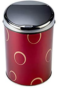 SXXYXH Poubelle Intelligente, Poubelle à capteur 4L en Acier Inoxydable Poubelle à capteur Intelligent Infrarouge Automatique pour Cuisine Bureau Salle de Bain hôtel,Rouge