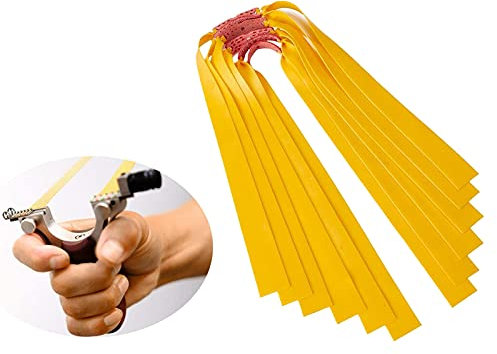 Bande Élastique Slingshot Plat, 0.75 * 25cm Cordes de Chasse en Caoutchouc Plat de Rechange pour Lance - Pierres pour Jeux de Tir en Plein Air, Bandes élastiques pour cordes Slingshot - 6 Pièce